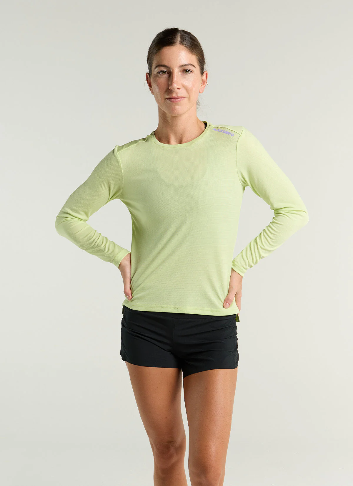 Women's Dry LS Tee - Shadow Lime - Image 2