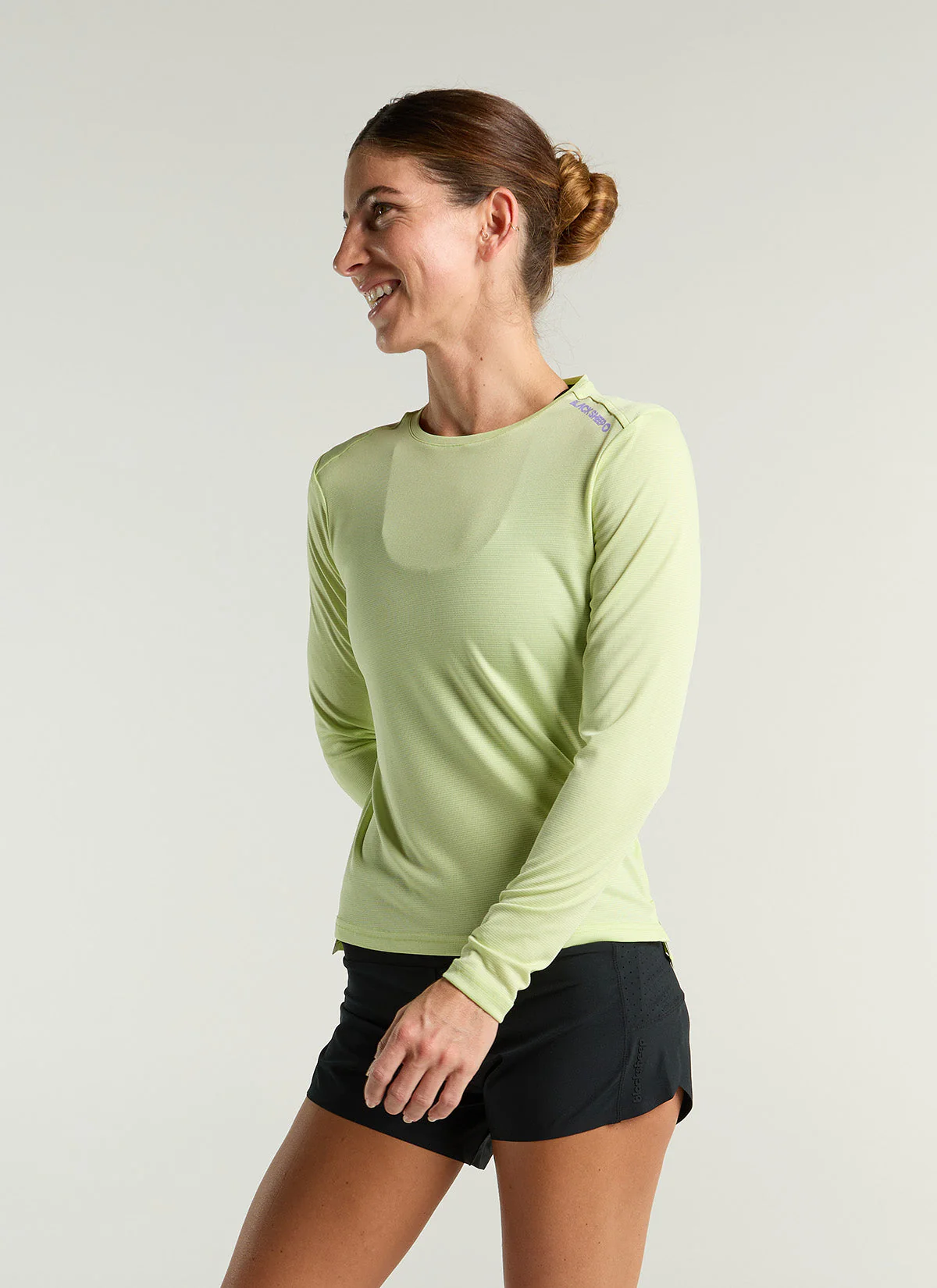 Women's Dry LS Tee - Shadow Lime - Image 5