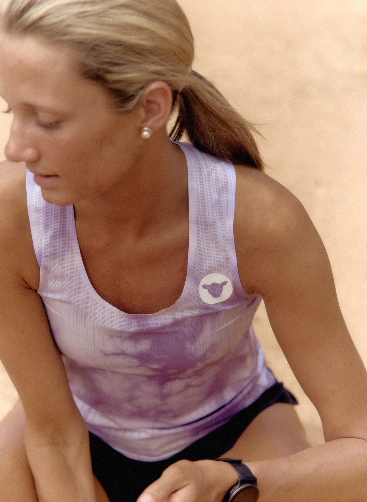Women's FlyMesh Singlet - Mauve Shadow - Image 2